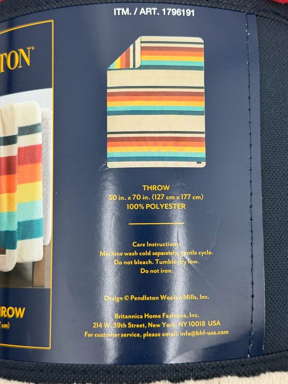 Pendleton Mount Foraker Ultra Soft Throw Blanket Southwestern Stripe Plush NWT